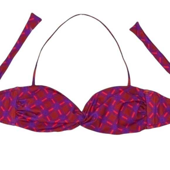 J. Crew Geo Print Twist Bikini Swim Top, X-Small NEW - Picture 1 of 5